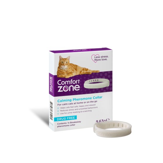 Feline clearance pheromone collar